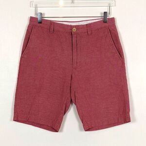 J. Crew Men's Red Chambray Cotton Shorts Waist 30